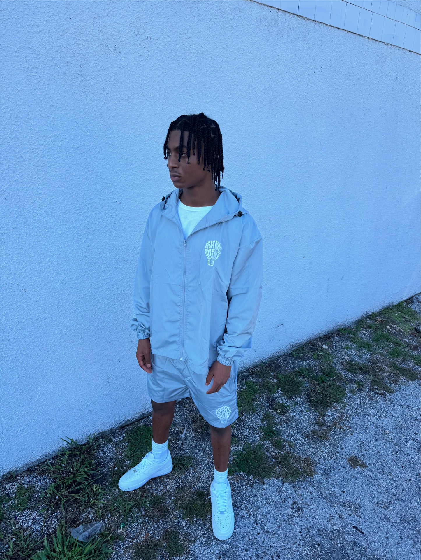 ThnkDifnt Gray Windbreaker