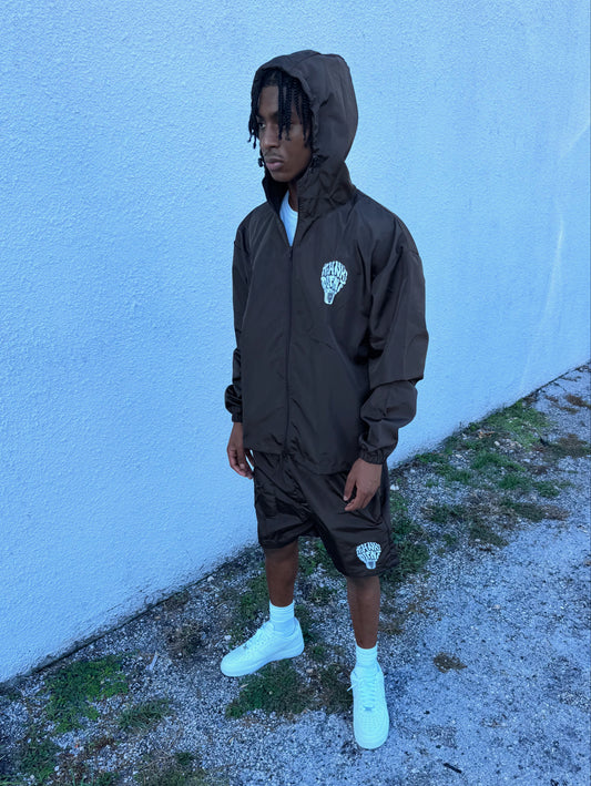 ThnkDifnt Brown Lightweight Windbreakers