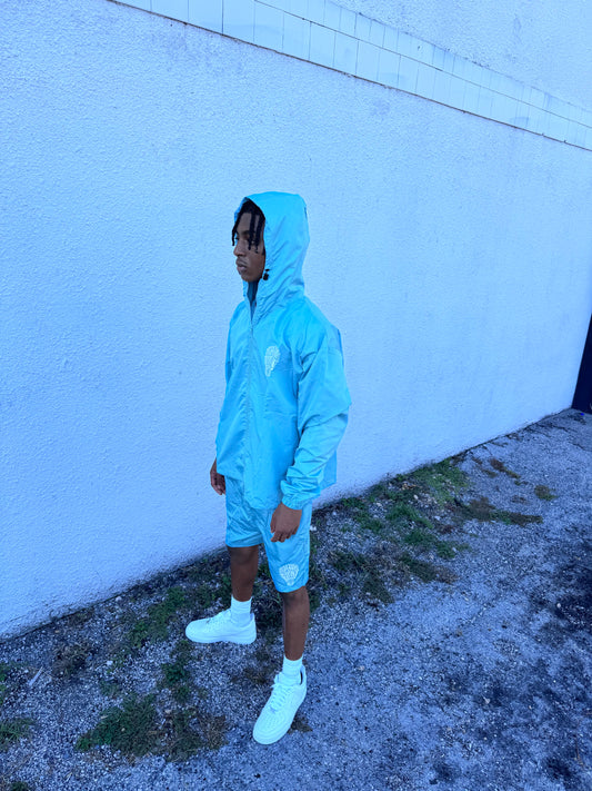ThnkDifnt Sky Blue Light Windbreaker